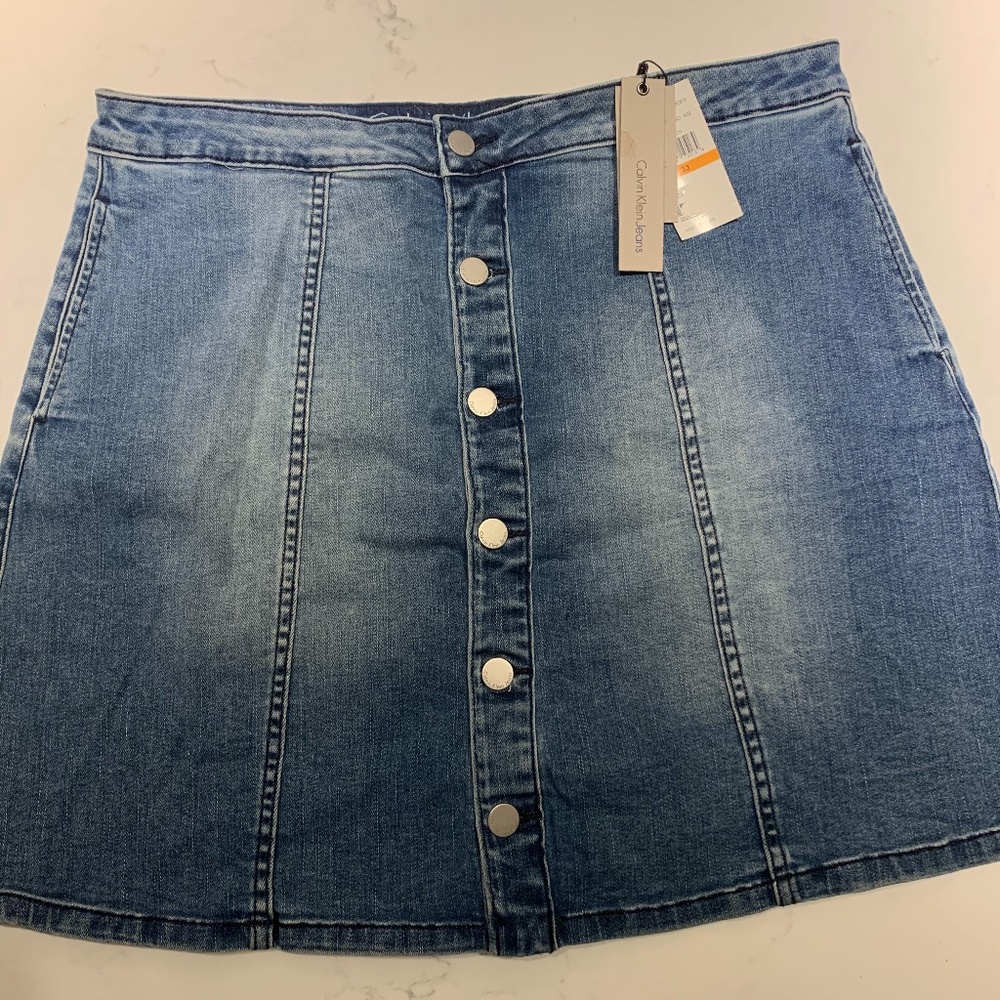 New Calvin Klein Jean Skirt